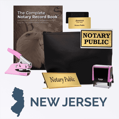 New Jersey Pink Deluxe Notary Kit