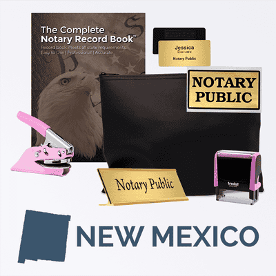 New Mexico Pink Deluxe Notary Kit 