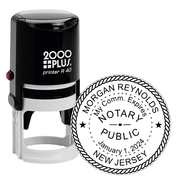 New Jersey Notary Round Stamp