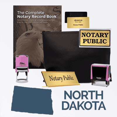 North Dakota Pink Deluxe Notary Kit 