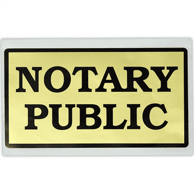 Notary Public Decal
