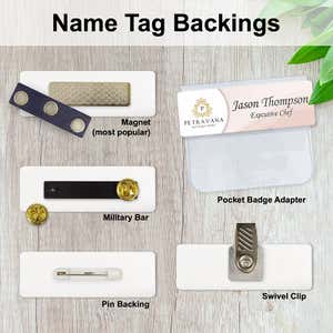 Name Tag Backing Infographic
