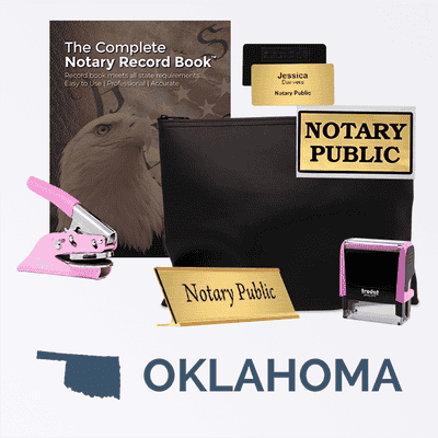 Oklahoma Pink Deluxe Notary Kit