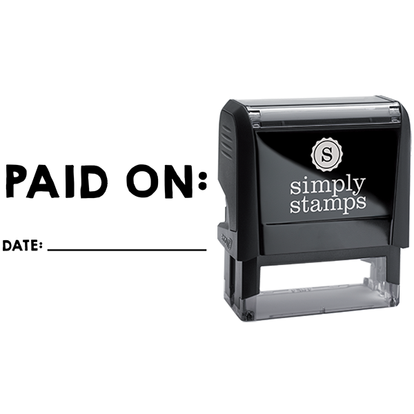 Paid on With Date Business Stamp