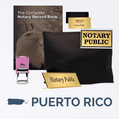 Puerto Rico Pink Deluxe Notary Kit