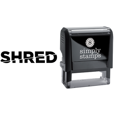 Shred with Text Sliced Business Stamp