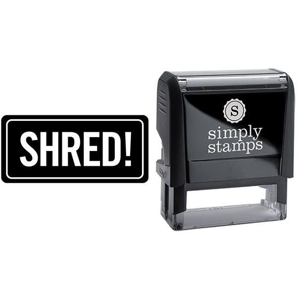 Rounded Rectangle Shred Business Stamp