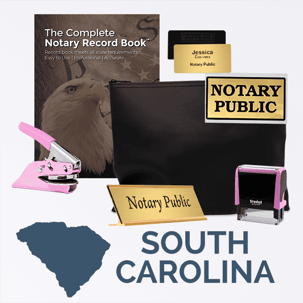 South Carolina Pink Deluxe Notary Kit
