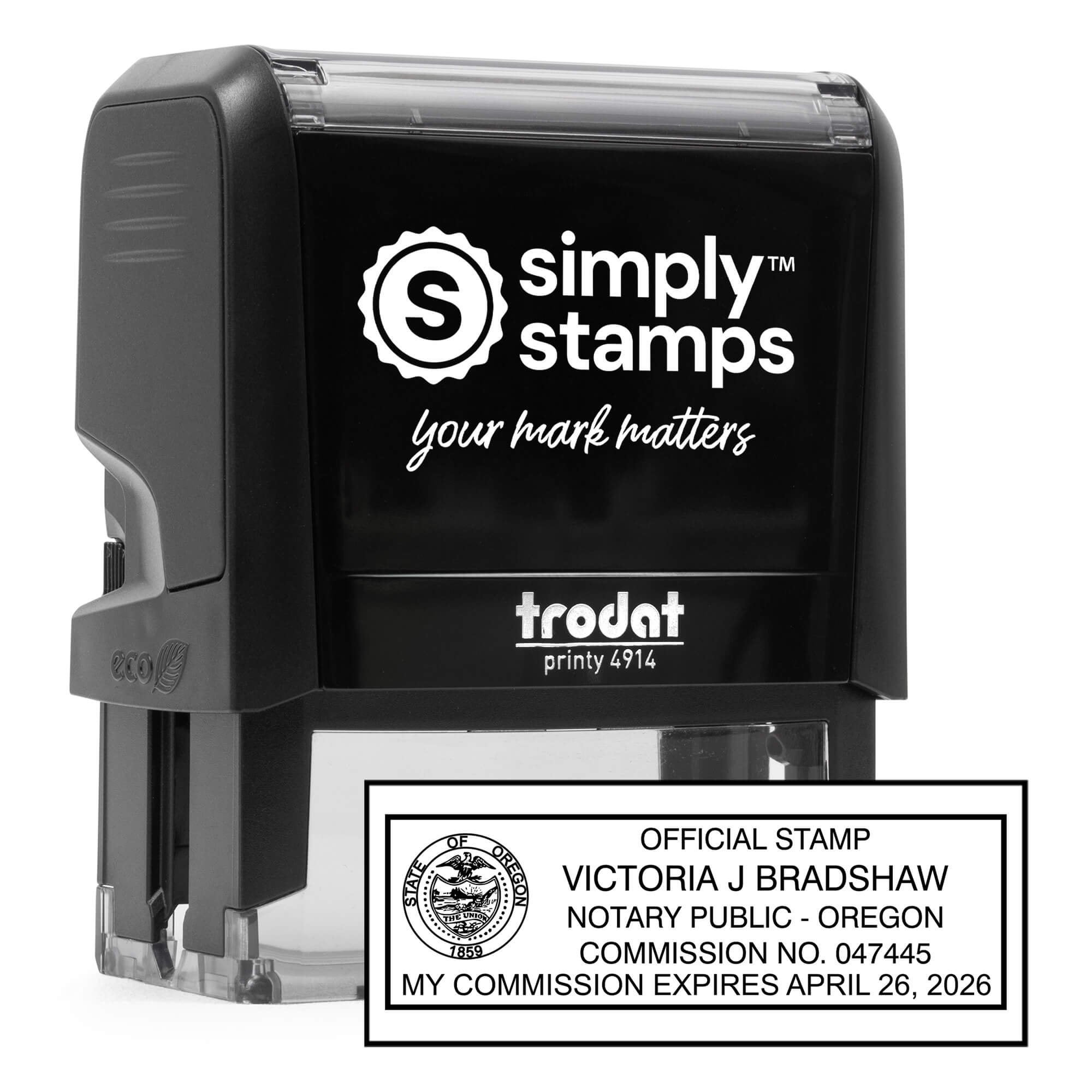 Oregon Rectangle Notary Stamp
