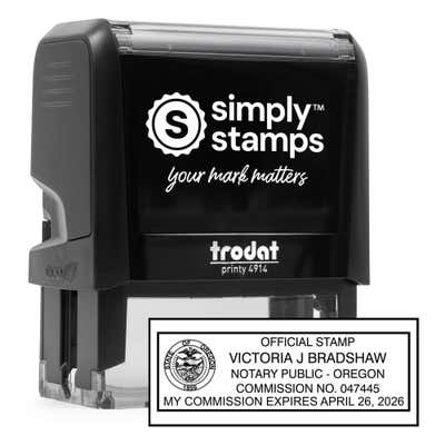 Oregon Rectangle Notary Stamp