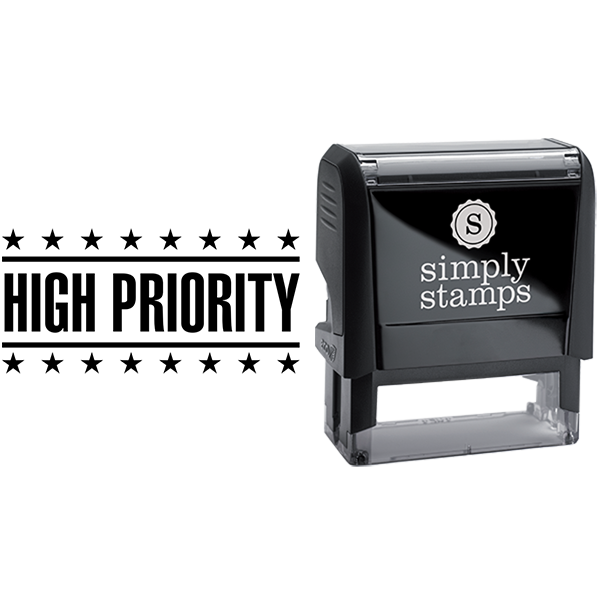 High Priority with Stars Business Stamp