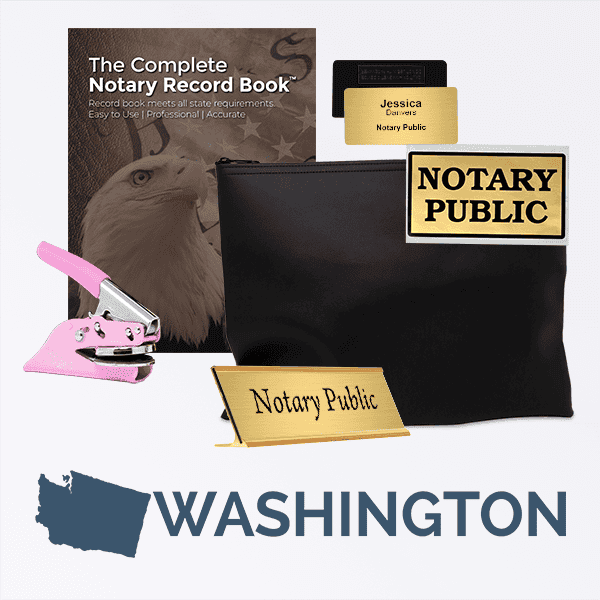 Washington Pink Deluxe Notary Kit