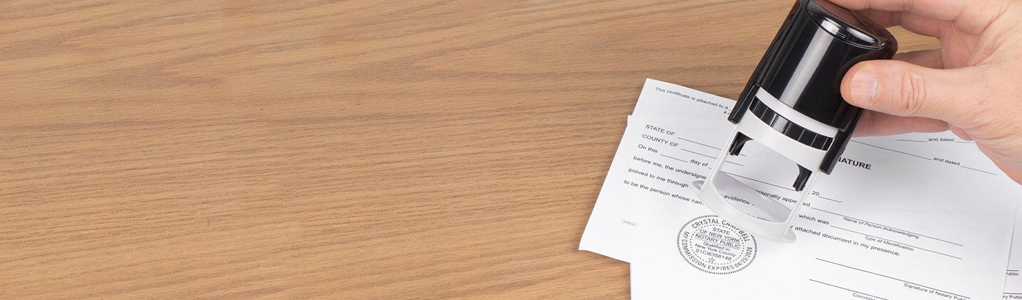 Notary stamps and supplies