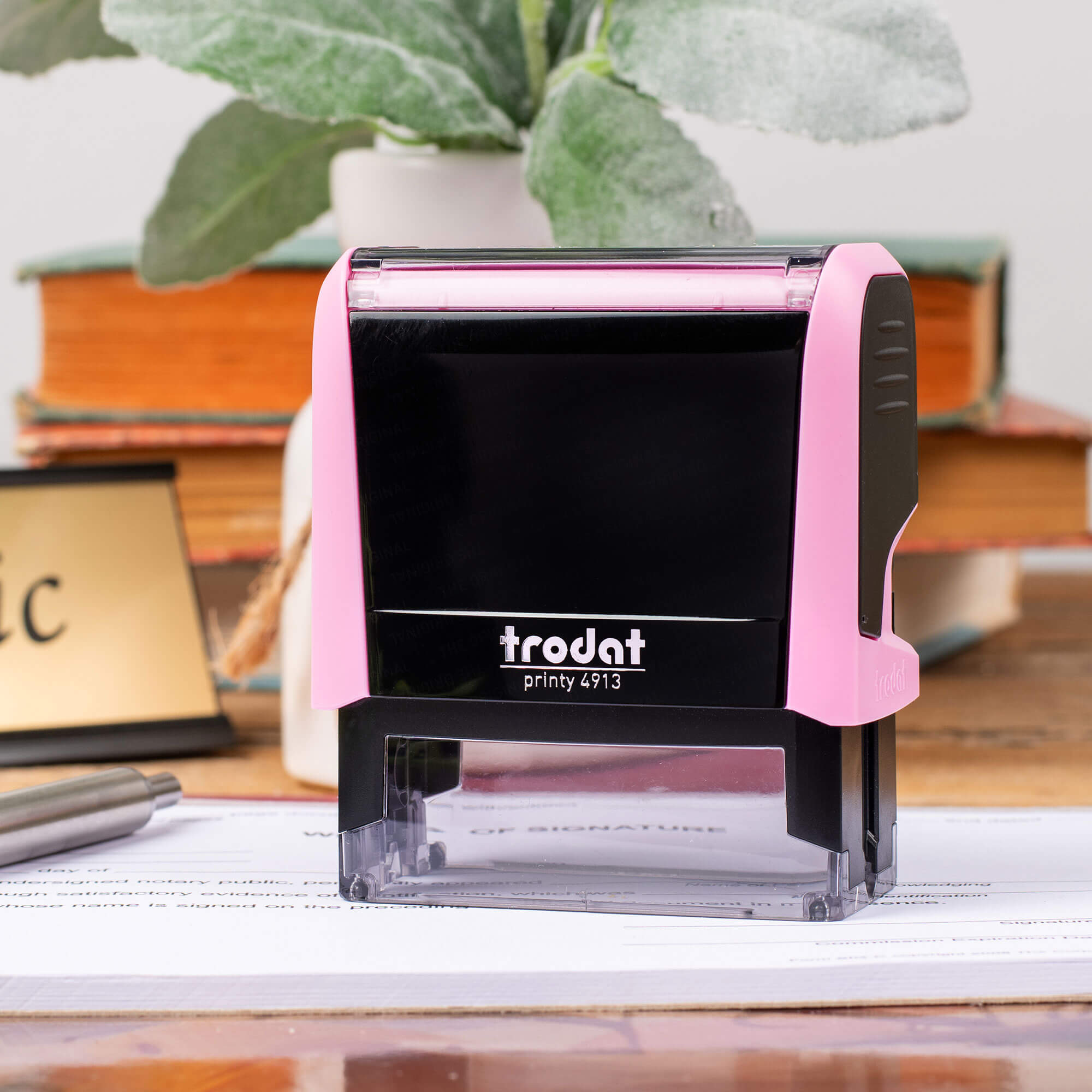 Pink Notary Stamps